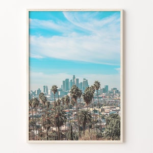 Los Angeles Bunt Poster Druck, Los Angeles Fotokunst, Los Angeles Wand-Dekor, Los Angeles Reisedruck, Straßenkarte Poster, C18-883
