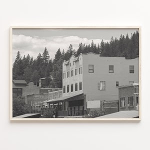 Truckee Mattierte Poster Druck, Truckee Schwarz und Weiß Wandkunst, Truckee Wanddekor, Truckee Reise, Truckee Straßenkarte Poster, C18-713