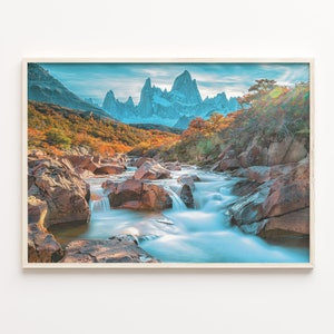 Patagonia Colorful Poster Print, Patagonia Photo Wall Art, Patagonia Decor, Patagonia Travel Print, Patagonia Street Map Poster, C18-634