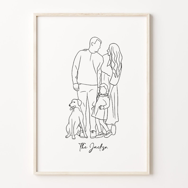 One-Line-Drawing Custom Portrait