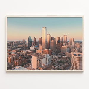 Dallas Colorful Poster Print Horizontal, Dallas Photo Wall Art, Dallas Wall Decor, Dallas Travel Print, Dallas Street Map Poster, C18-570