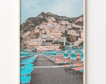 Positano Italy Print: Colorful Coastal Photo Wall Art