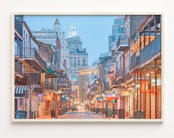 New Orleans Street Scene Art Print: Colorful City Travel Poster