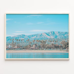 Santa Barbara Colorful Poster Print, Santa Barbara Photo Art, Santa Barbara Decor, Santa Barbara Street Map Poster, Travel Print, C18-223