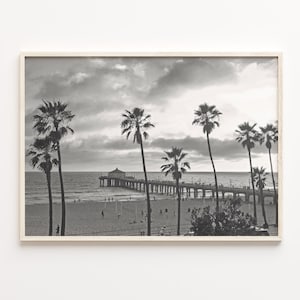 Malibu Matted Poster Print Horizontal, Malibu Black and White Wall Art, Malibu Wall Decor, Malibu Travel, Malibu Street Map Poster, C18-555