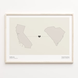 Südkarolina Druck, Südcarolinian Geschenk, Minimalistische Karte Poster, Reise Wandkunst, New Country Karte, C21-1236