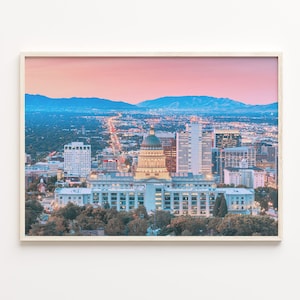 Salt Lake City Colorful Poster Print, Salt Lake City Photo Art, Wall Decor, Travel Print, City Map, C18-327