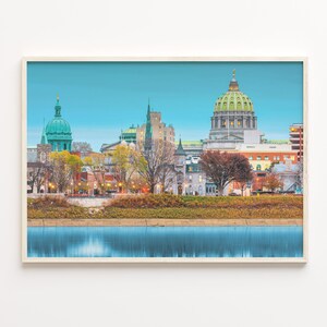 Pennsylvania kleurrijke poster print, Pennsylvania fotokunst, Pennsylvania decor, reizen print, Pennsylvania stratenplan poster, C18-639