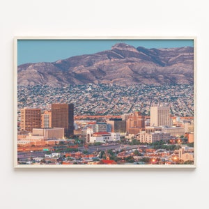 El Paso Colorful Poster Print, El Paso Photo Wall Art, El Paso Wall Decor, El Paso Travel Print, City Map, C18-198