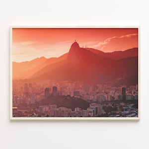 Rio De Janeiro Colorful Poster Print, Rio De Janeiro Photo Art, Rio De Janeiro Wall Decor, Travel Print, Street Map Poster, C18-613