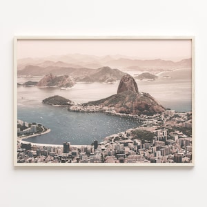 Rio De Janeiro Colorful Poster Print, Photo Art, Rio De Janeiro Wall Decor, Travel Print, City Map, C18-225