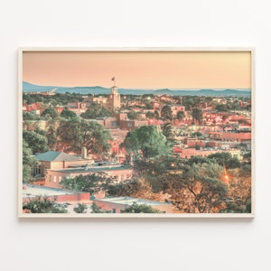 Santa Fe Bunt Posterdruck, Santa Fe Foto Wandkunst, Santa Fe Wanddekor, Santa Fe Reise Druck, Stadt Karte, C18-325