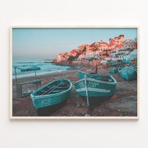 Taghazout Colorful Poster Print, Taghazout Photo Wall Art, Taghazout Decor, Taghazout Travel Print, Taghazout Street Map Poster, C18-541