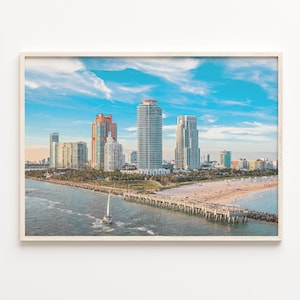Miami Beach Colorful Poster Print, Miami Beach Photo Wall Art, Miami Beach Wall Decor, Travel Print, Miami Beach Street Map Poster, C18-701