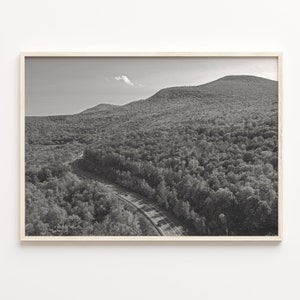 Impressão de pôster fosco das montanhas Catskill, arte de parede em preto e branco das montanhas Catskill, decoração Catskill, viagem, pôster de mapa de ruas, C18-569