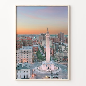 Baltimore Colorful Poster Print, Baltimore Photo Art, Baltimore Decor, Baltimore Travel Print, Baltimore Street Map Poster, C18-749