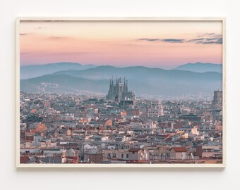 Barcelona Colorful Poster Print, Barcelona Photo Art, Barcelona Decor, Barcelona Travel Print, Barcelona Street Map Poster, C18-426