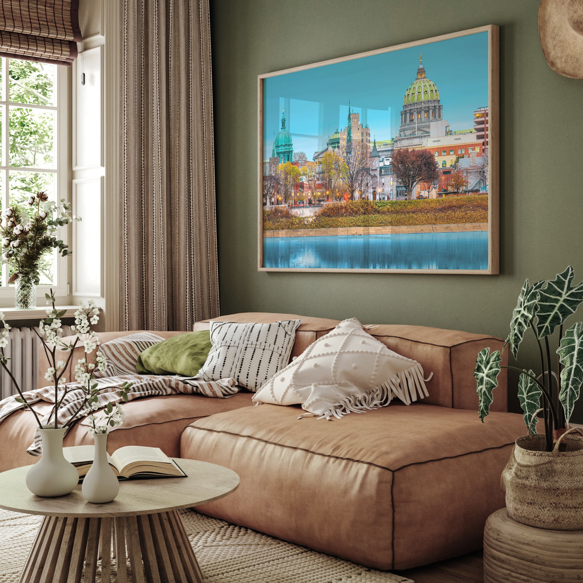 Pennsylvania Skyline Art Print: Colorful Travel Poster - Etsy