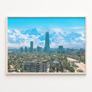 Chile Colorful Poster Print Horizontal, Chile Photo Wall Art, Chile Wall Decor, Chile Travel Print, Chile Street Map Poster, C18-427