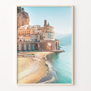 Amalfi Colorful Poster Print, Amalfi Photo Wall Art, Amalfi Wall Decor, Amalfi Travel Print, City Map, Amalfi Street Map Poster, C18-21