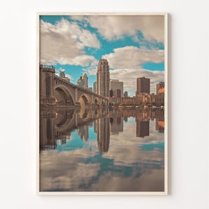 Minneapolis Bunt Poster-Druck, Minneapolis Fotokunst, Minneapolis Wand-Dekor, Reise-Druck, Minneapolis Straßenkarte Plakat, C18-962