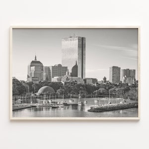 Boston Matted Poster Print, Boston Black and White Wall Art, Boston Wall Decor, Boston Travel, City Map, Boston Street Map Poster, C18-251
