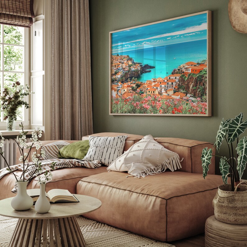 Portugal Coastline Art Print: Colorful Travel Poster image 5