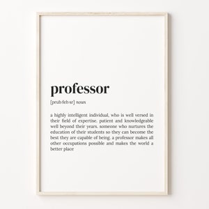 Professor Definition Print, Wörterbuch Poster, Zitat Wandkunst, Professor lustige Kunst, Professor lustiges Geschenk, Geschenk für Professor, C17-365