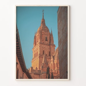 Salamanca kleurrijke poster print, Salamanca fotomuur kunst, Salamanca decor, Salamanca reizen print, Salamanca stratenplan poster, C18-925