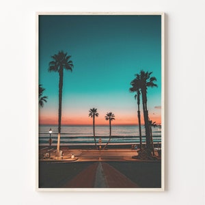 Oceanside Bunt Posterdruck, Oceanside Fotokunst, Oceanside Dekor, Oceanside Travel Print, Oceanside Street Map Poster, C18-753