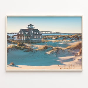Outer Banks Colorful Poster Print, Outer Banks Photo Art, Outer Banks Wall Decor, Travel Print, Outer Banks Street Map Poster, C18-458