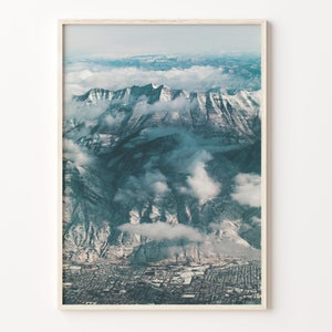 Salt Lake City Bunt Poster Druck, Salt Lake City Fotokunst, Wand Dekor, Travel Print, Stadt Karte, C18-157