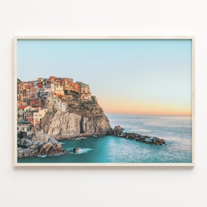 Cinque Terre Colorful Poster Print Horizontal, Cinque Terre Photo Art, Wall Decor, Travel Print, City Map, C18-306