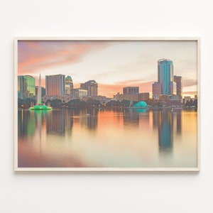 Orlando Colorful Poster Print, Orlando Photo Wall Art, Orlando Wall Decor, Orlando Travel Print, City Map, C18-347