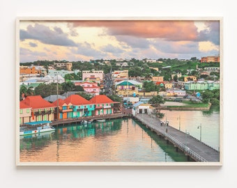 Saint John Travel Poster: Colorful Cityscape Wall Art