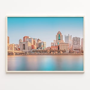 Pittsburgh Colorful Poster Print, Pittsburgh Photo Wall Art, Pittsburgh Wall Decor, Travel Print, Pittsburgh Street Map Poster, C18-630