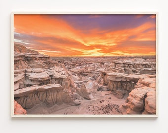 New Mexico Desert Sunset Photo Art Print