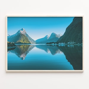 Milford Sound Bunt Poster Drucken, Milford Sound Foto Wandkunst, Wand-Dekor, Reise-Druck, Milford Sound Straßenkarte Poster, C18-696