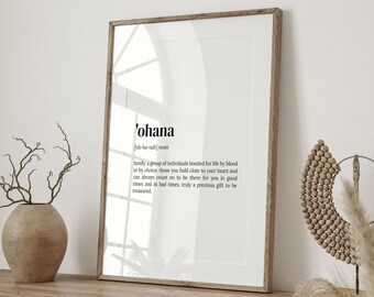 Ohana Definition Print: Hawaiian Quote Art, Family Gift - Etsy
