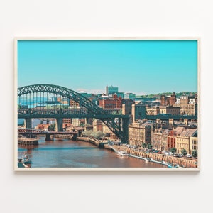 Newcastle Upon Tyne Colorful Poster Print, Newcastle Upon Tyne Photo, Decor, Travel Print, Newcastle Upon Tyne Street Map Poster, C18-671