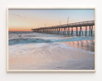 Virginia Beach Pier Sunset Photo Art Print