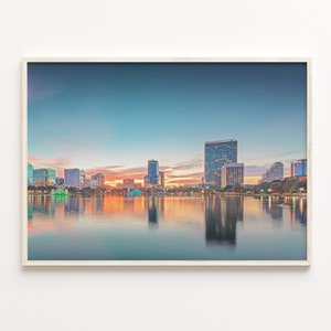 Orlando Colorful Poster Print, Orlando Photo Wall Art, Orlando Wall Decor, Orlando Travel Print, Orlando Street Map Poster, C18-647