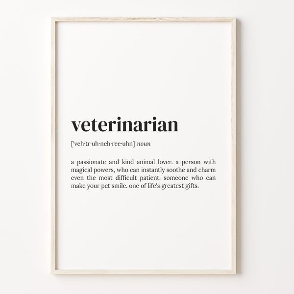 Vet Quote Poster Etsy