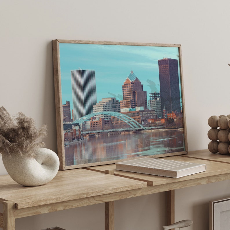 Rochester New York Colorful Poster Print Rochester New York Etsy