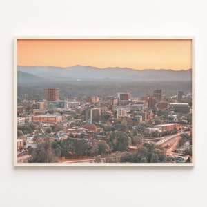 Asheville Colorful Poster Print, Asheville Photo Art, Asheville Decor, Asheville Travel Print, City Map, C18-235