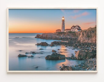 Portland Head Light Print: Maine Coastal Photo Art