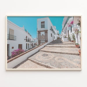 Nerja Bunter Plakatdruck, Nerja Foto Wandkunst, Nerja Wanddekor, Nerja Reisedruck, Nerja Straßenkarte Poster, Stadtplan, C18-675
