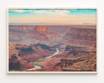 Grand Canyon Photo Print: Colorful Travel Poster