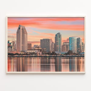 San Diego Colorful Poster Print, San Diego Photo Art, San Diego Decor, San Diego Travel Print, City Map, C18-244