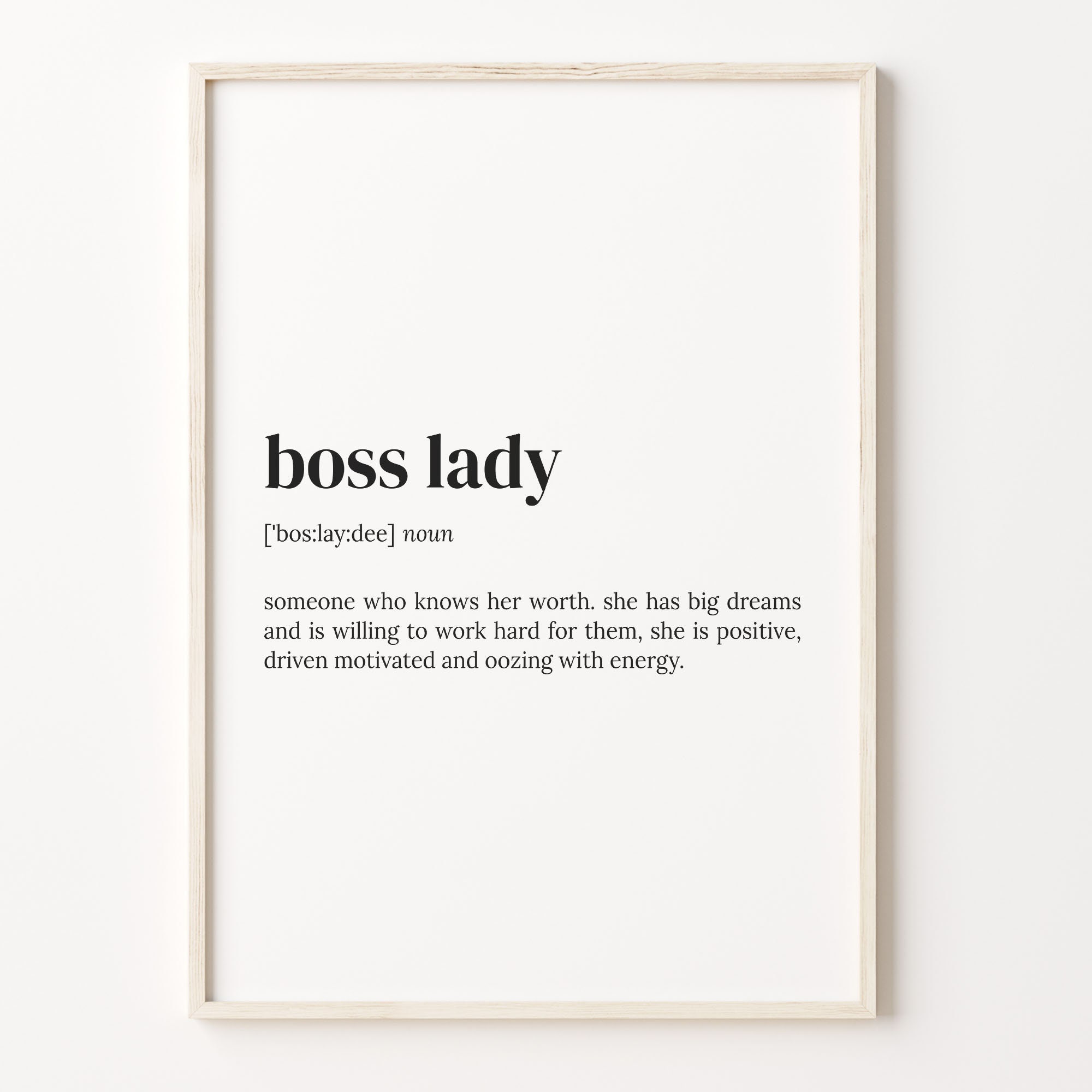 boss-lady-definition-print-dictionary-poster-quote-wall-art-etsy